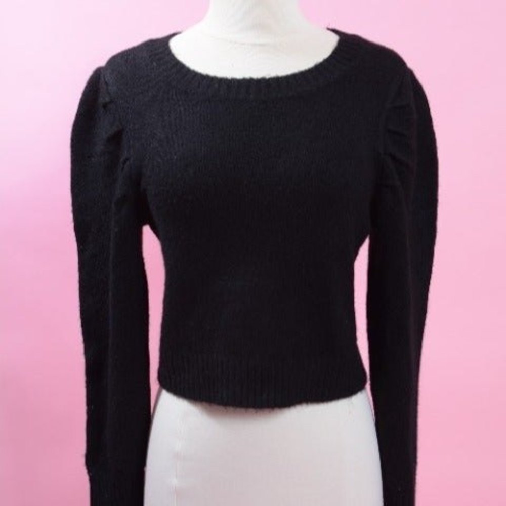 Black Puff sleeve Sweater by Wild Fable Size XS